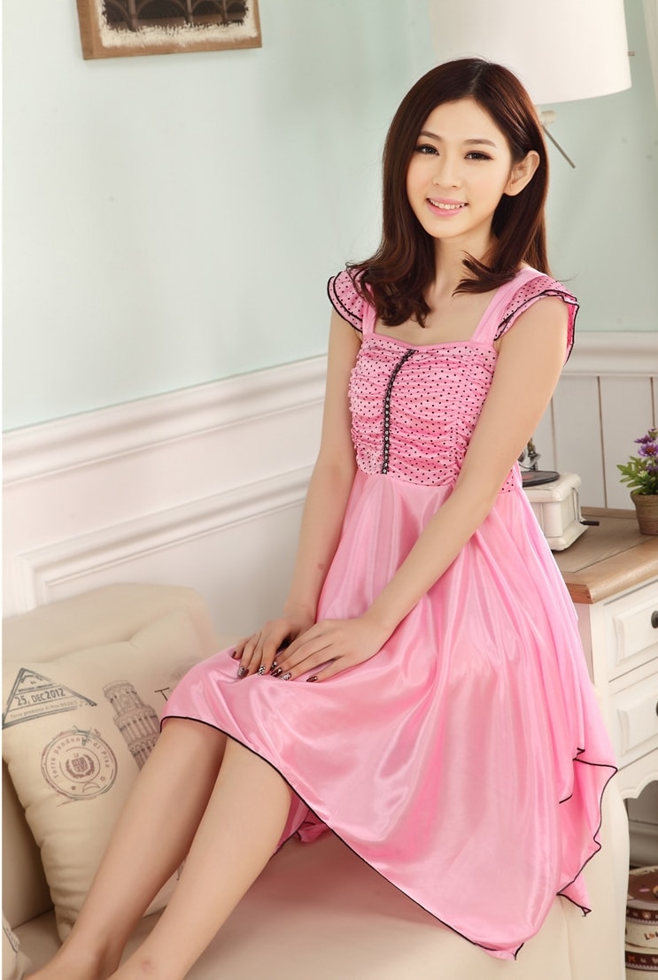 Silk Lingerie Korea Import  LG250 Pink Tamochi